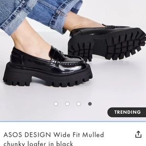 Lug Sole Chunky Black Loafers